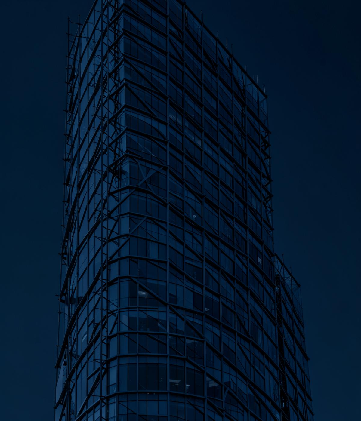 Modern glass office tower